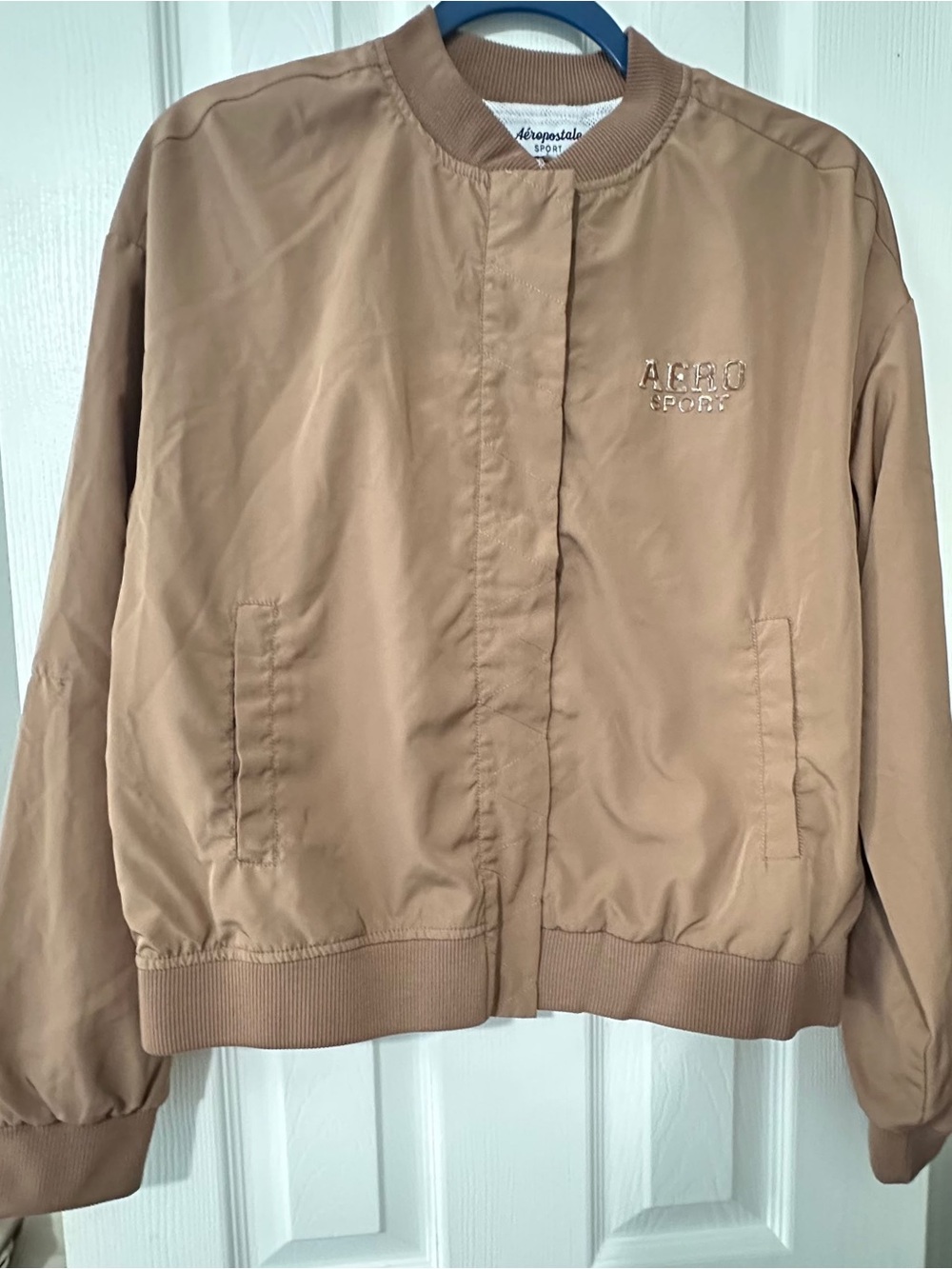 Aeropostale Women's Camel-Brown Bomber Jacket